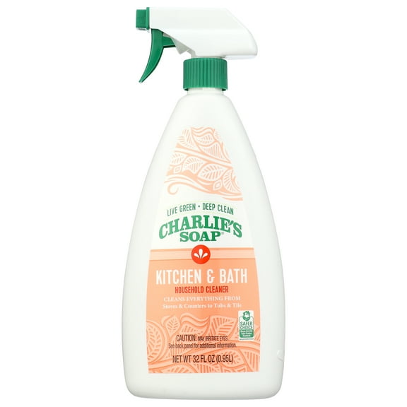 Pack of 6, Charlies Soap Kitchen & Bath Household Cleaner, 32 oz