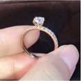 thumbnail image 1 of Anillo De Diamantes De Zafiro Blanco De Plata S925 Simple Minimalista Para Mujer, 1 of 4
