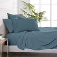 thumbnail image 5 of Bare Home 5 Piece Sheet Set, Microfiber, 2 Extra Pillowcases, Twin XL, Coronet Blue, 5 of 6