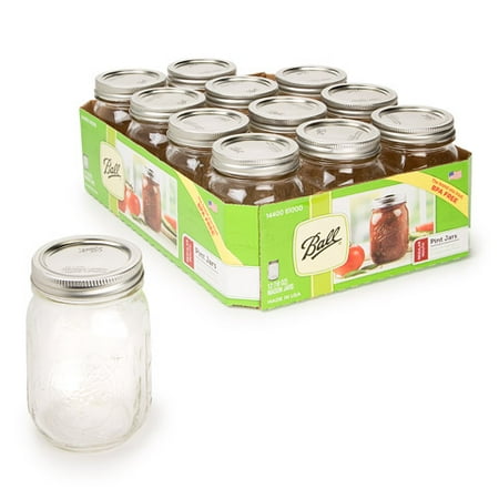 Ball Mason Jar With Lid: Small Mouth, 16 oz