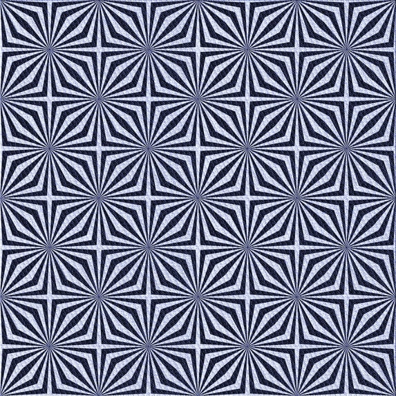 Ahgly Company Indoor Square Patterned Night Blue Area Rugs, 5' Square