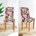 thumbnail image 3 of Yayeee 4 Pack Dining Chair Covers Stretch Parson Chairs Slipcovers Seat Protector, Pink Kiwi, 3 of 6
