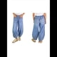 thumbnail image 3 of Pantalones Vaqueros Holgados de Cintura Alta con Cordón Elástico para Mujer Azul XL, 3 of 7