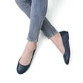 thumbnail image 2 of DREAM PAIRS Women's Sole-Simple Ballerina Walking Flats Shoes SOLE-SIMPLE NAVY/PU 12, 2 of 5