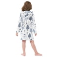 thumbnail image 5 of FORMRS Niños Bathrobe Unisex Hooded Robe Soft Plush Pajamas Sleepwear, Size 4-6T, Cute Snowmen, 5 of 7