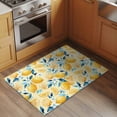 thumbnail image 2 of Yellow Lemon Blue Floral Entryway Rug 2'x3'&nbsp; Non Slip Front Door Mats, Summer Botanical Farmhouse Entrance Rugs Indoor Outdoor Carpet, Washable Floor Mats Small Area Rug for Bedroom Kitchen, 2 of 8