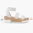 thumbnail image 4 of Sandalias de cuña Reed-1 para mujer DREAM PAIRS blancas talla 9, 4 of 6
