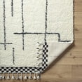 thumbnail image 4 of Hauteloom Yukia Wool Living Room, Bedroom Area Rug - Bohemian, Transitional - High Pile - Ivory, Charcoal, Jet Black - 9' x 12', 4 of 6