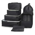 thumbnail image 1 of 6/7/8PCS Packing Cubes for Travel Luggage Organiser Bag Compression Pouches Clothes Suitcase, Packing Organizers Storage Bags for Travel Accessories, Black, 1 of 9