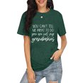 thumbnail image 3 of Gibobby Playera de Manga Corta con Cuello Redondo Top moda para mujer, camisa con cuello redondo y estampado letras, camiseta informal manga corta con cuello redondo(Verde,G), 3 of 5