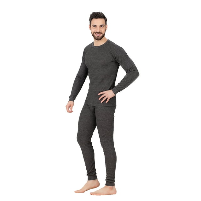 P&S Cotton Waffle Knit Thermal Underwear Set 2pc for Men Shirt Long ...