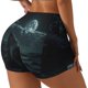 thumbnail image 1 of Balery Moonlit Night Sky Shark Pantalones cortos de entrenamiento estampados para mujer, sin costuras, ajustados, para gimnasio, yoga, correr, deportes, ejercicio activo, fitness.-Large, 1 of 8