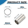 thumbnail image 2 of Uxcell 304 Stainless Steel Spacer, Round Metal Spacer Unthreaded Screw Standoff Bushing for Screws Bolts and Rods 5/16" x 3/8" x 11/16", 2 of 6