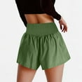 thumbnail image 4 of Olyvenn Gym Shorts Women High Waisted Shorts for Women Summer Running Athletic Workout Pants Casual Lounge Shorts Army Green M, 4 of 7