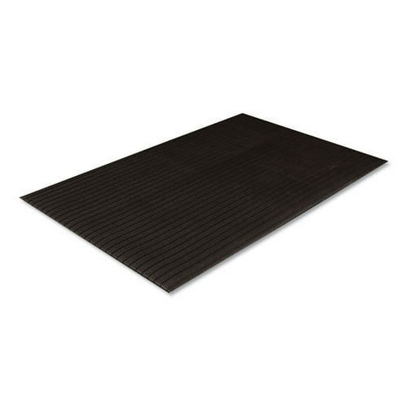 Ribbed Vinyl Anti-Fatigue Mat, 36 X 60, Black | Bundle of 5 Each