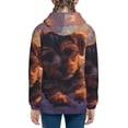 thumbnail image 6 of Xecao Puppy Lying On A Cloud Pattern Zip Up Hoodies for Boys Girls, Sweatshirt with Pockets-Small, 6 of 6