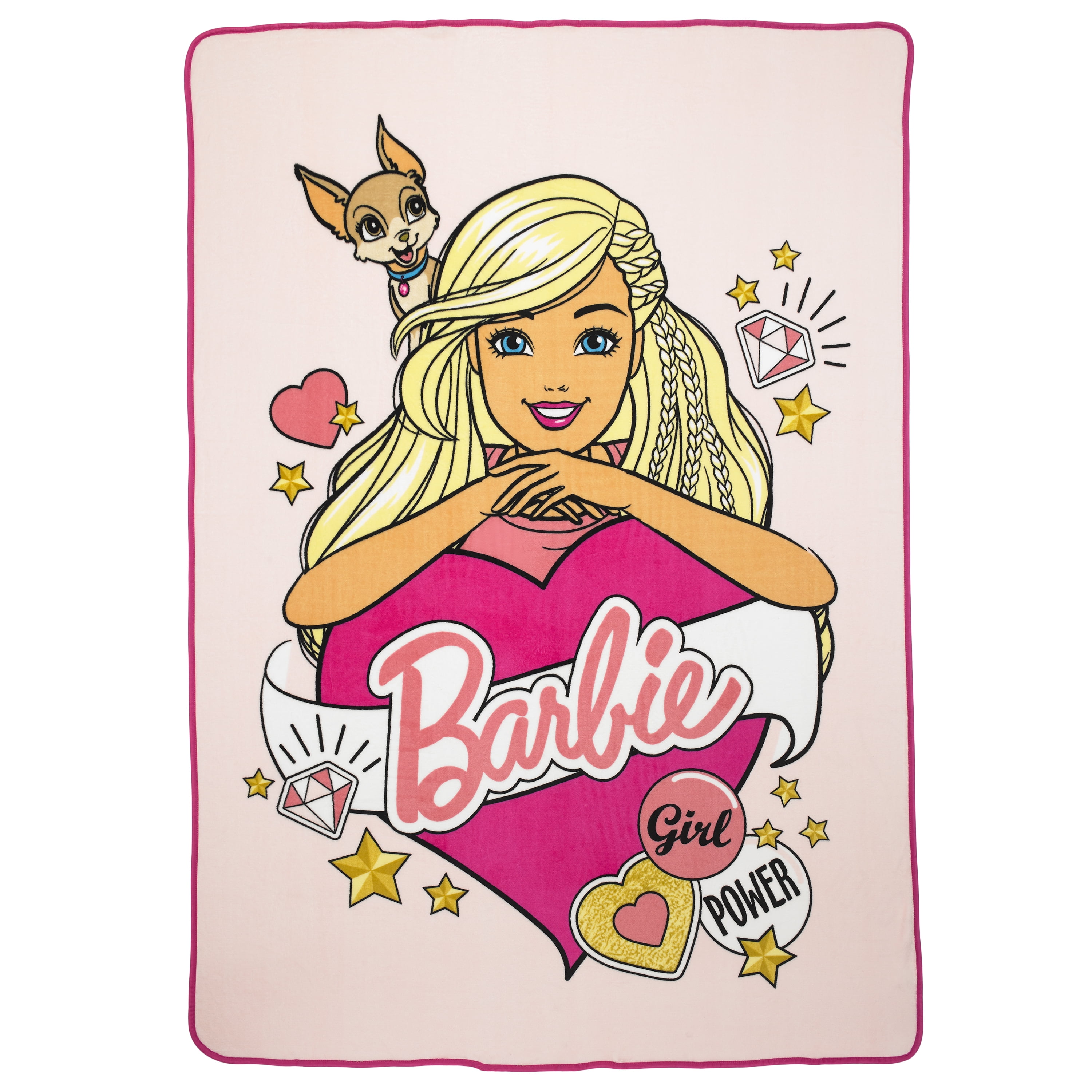 Barbie Plush Blanket, Kids Bedding, TWIN/FULL Size - Walmart.com - Walmart.com