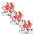 thumbnail image 7 of SKYSONIC Red Birds Baby Muslin Washcloths Face Towel, 3 PCS Christmas Burp Cloths Cotton Wipes Infant Wash Cloth for Newborn Boys Girls 12"x12", 7 of 7