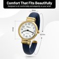 thumbnail image 2 of Blekon Collections Japanese Quartz 30mm Womens Snake Style Leather Cuff Bangle Watch, 2 of 6