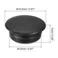 thumbnail image 2 of Uxcell 100Pack 12mm(15/32") Dia Plastic Screw Hole Plugs Thread Type Covers, Black, 2 of 6
