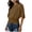 Brown, variant on Elegant Womens Blouses Dressy Casual Boat Neck Flowy Chiffon Blouses Poncho Batwing Short Sleeve Tops Black S