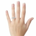 thumbnail image 3 of HeartsAndYou 3ct Round Cut Moissanite Nature Inspired Engagement Ring for Women 18k Rose Gold over Silver, 3 of 5