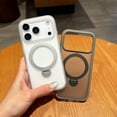 thumbnail image 2 of Magnetic Case for iPhone 17 Pro Max, Ring Holder Kickstand Case Compatible with Mag-Safe Charging, Rugged Matte Shockproof Translucent Protective Phone Cover for iPhone 17 Pro Max, White, 2 of 8