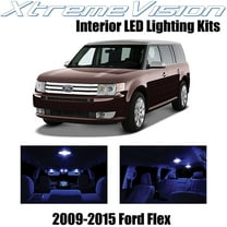 XtremeVision Interior LED for Ford Flex 2009-2015 8 pcs Blue Interior LED Kit   Installation Tool