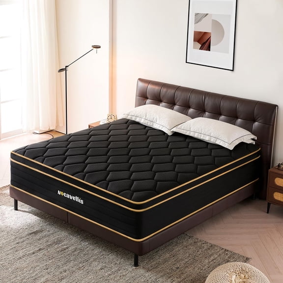 Queen Mattress 12 Inch, Queen Size Mattresses in a Box, Cooling Gel Memory Foam, Pressure Relief, Breathable Comfort Soft Bed Hybrid Mattress, Medium Firm Feel