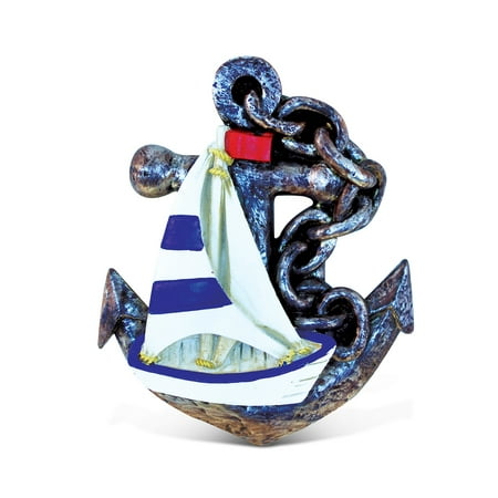 

CoTa Global Anchor with Boat Refrigerator Nautical Magnet - Maritime Decoration Anchor Resin Beach Design Fun and Cute Ocean Magnet For Kitchen Fridge Locker Home Decor and Office Decor Novelty