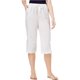 thumbnail image 1 of Pantalones recortados casuales Karen Scott de Cintura cómoda para mujer blanco XL, 1 of 1