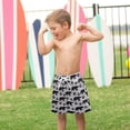 thumbnail image 4 of FORMRS Boys Swim Trunks Quick Dry Mesh Lining Beach Boardshorts, Sizes XS-XL, Gray Bear Paws Pattern, 4 of 7