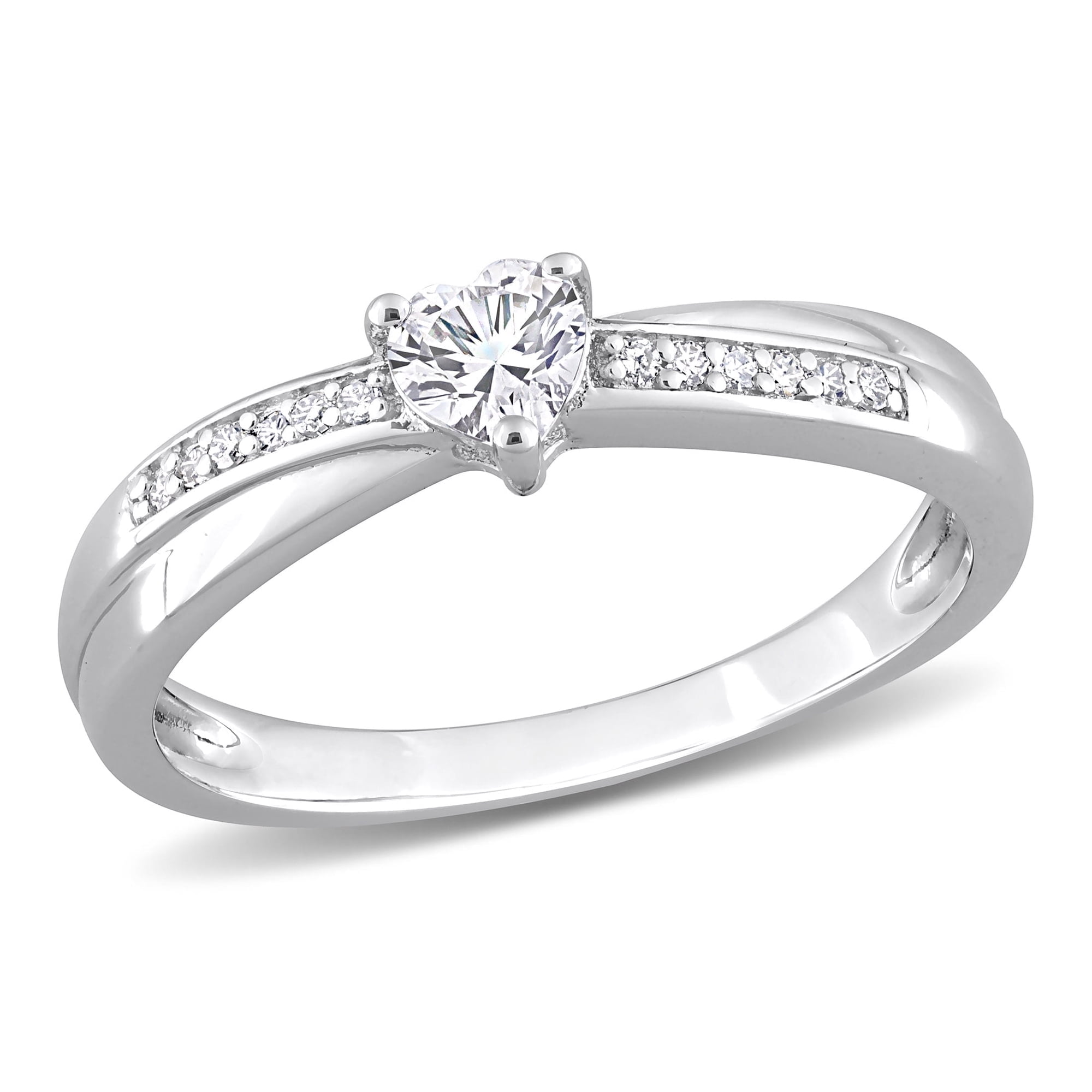 Everly Women's Created Sapphire Sterling Silver Engagement Ring