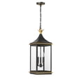 thumbnail image 4 of SIM-805-MK-TG Crystorama Lighting Simpson - 3 Light Outdoor Pendant-25 Inch Tall and 10 Inch Wide, 4 of 8