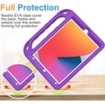 thumbnail image 6 of SUPNICE Case with Built-in Screen Protector for iPad 10.2 Inch 2021/2020/2019 (9th/8th/7th Gen), Lightweight Shockproof Handle Stand Kids Case for Apple iPad 10.2, iPad Air 3 10.5 2019, Purple, 6 of 9