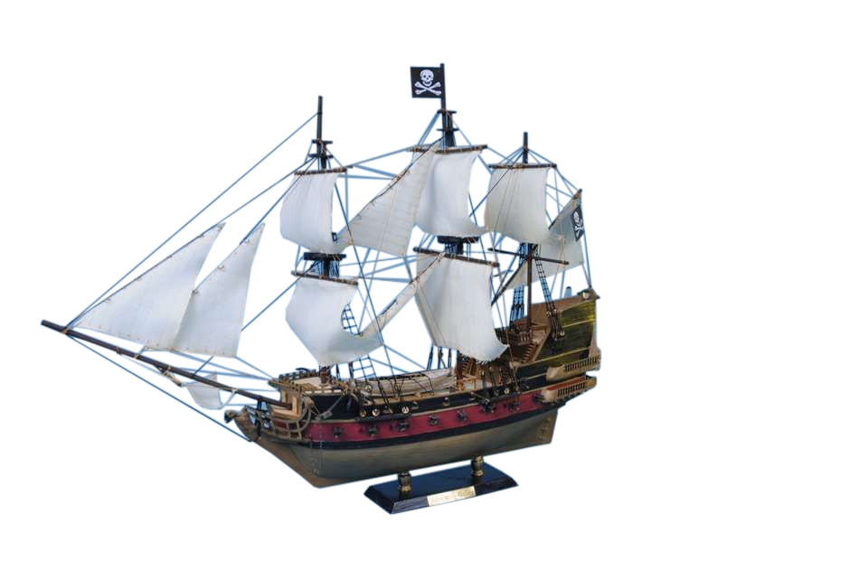 Hampton Nautical Wooden Captain Kidds Adventure Galley Model Pirate Ship 20 