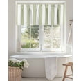 thumbnail image 7 of Sage Green White Geometric Stripes Kitchen Valances for Windows Minimalist Modern Art Valance Curtains&nbsp; for Kitchen /Living Room/Bedroom/ Bathroom Decor, 54"x18 " ,Rod Pocket 1 Panel,, 7 of 7