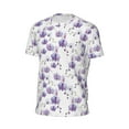 thumbnail image 6 of Wukai Orchids Flowers Print Men's Short-Sleeved Mesh T-Shirt,Quick-Dry Short Sleeve Workout T-Shirt-3X-Large, 6 of 8