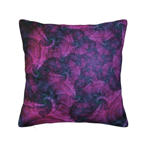 ZICANCN Fractal Abstract Purple Decorative Throw Pillow Covers , Couch Sofa Decorative Knit Pillow Covers for Living Room Farmhouse 18"x18"