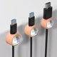 thumbnail image 1 of Clips organizadores de cables (pack de 3) - Gestión de cables de sobremesa para cables de carga y cables USB, montaje adhesivo, negro/verde/blanco/naranja, 1 of 6