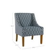 thumbnail image 2 of HomePop Chaise d'Appoint Bras Basculant, Indigo, 2 of 2