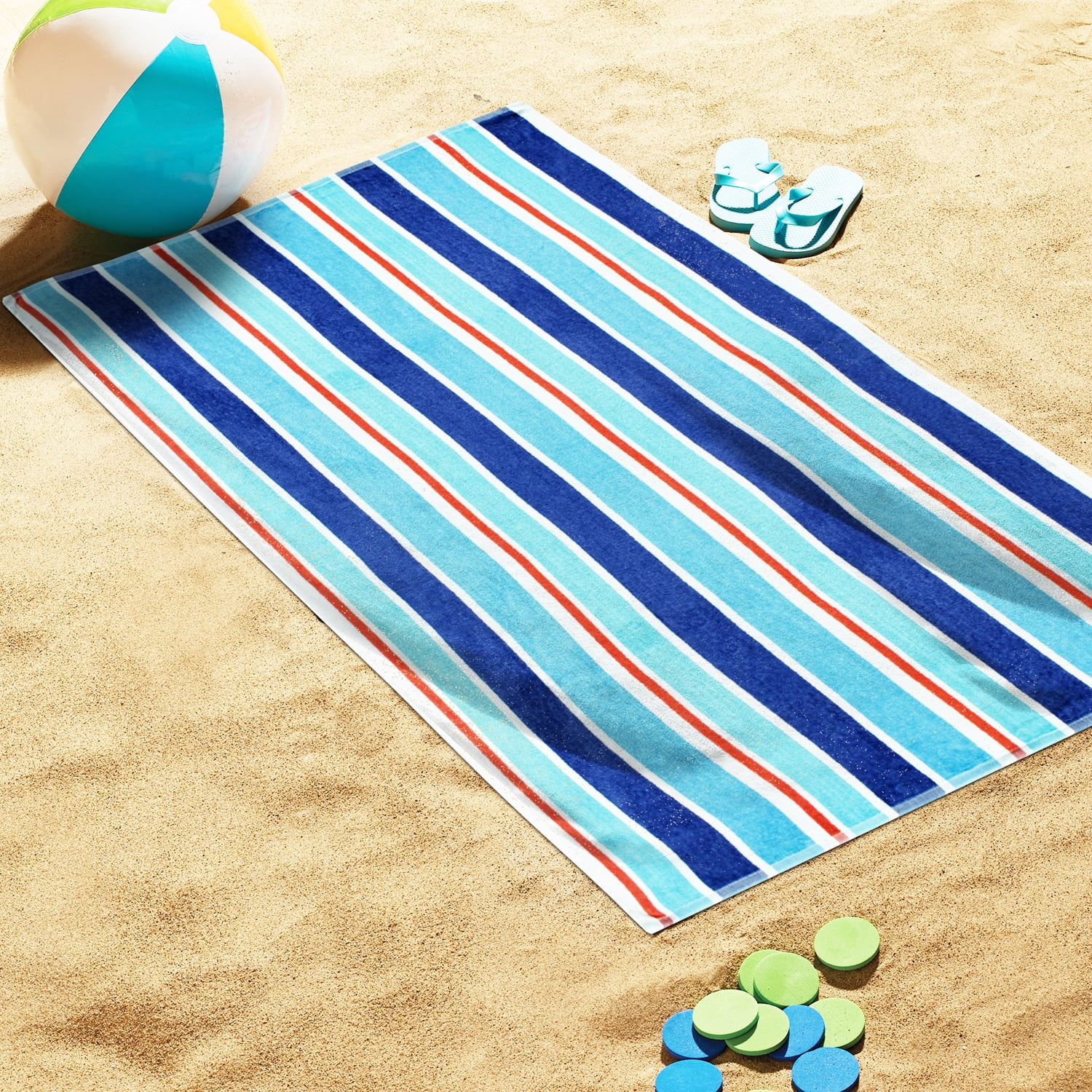 Impressions Ludwig Striped Cotton Oversized Beach Towel