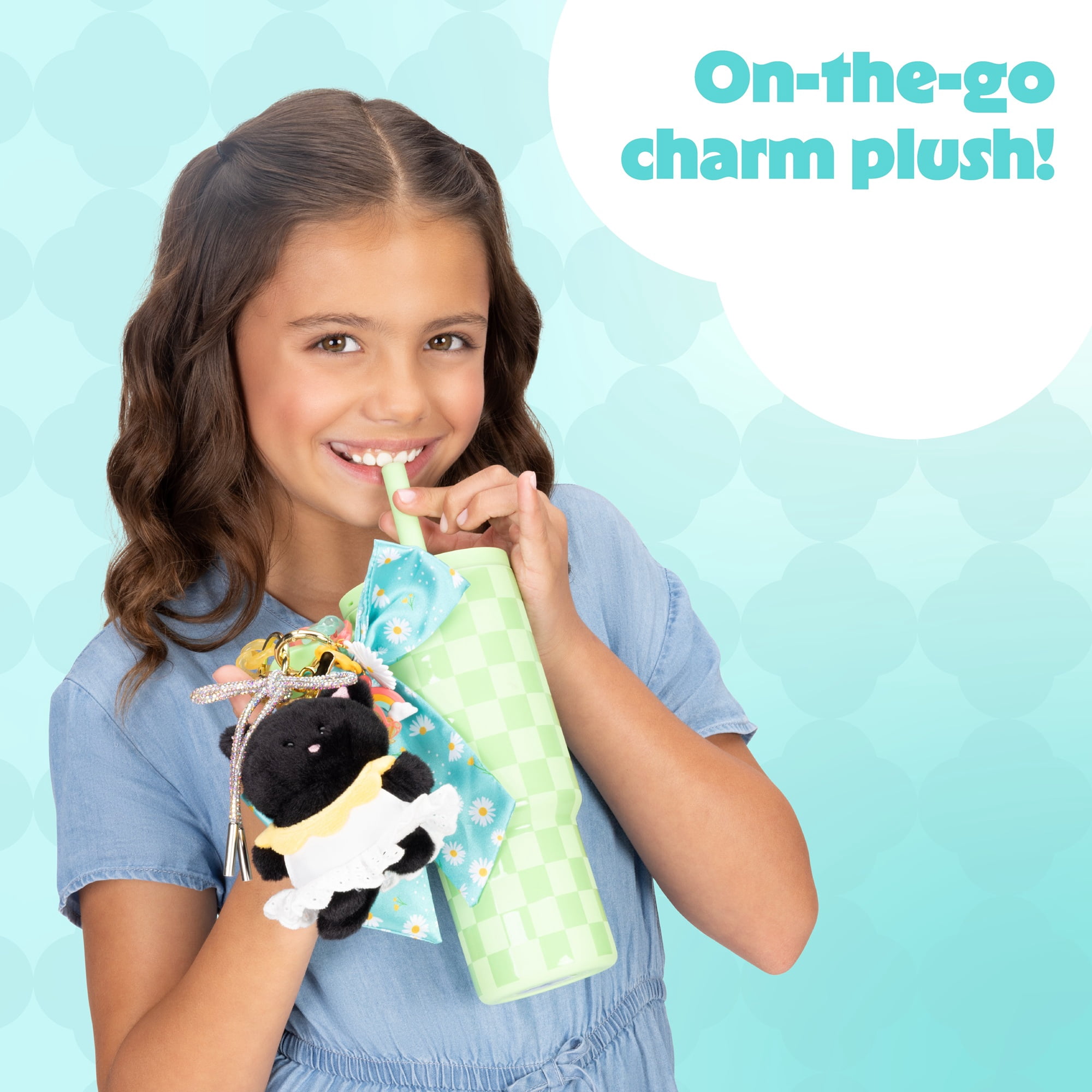 Charming Bag Charms Spring Fling Set with Plush Cat Doll & Accessories, 5+ Years