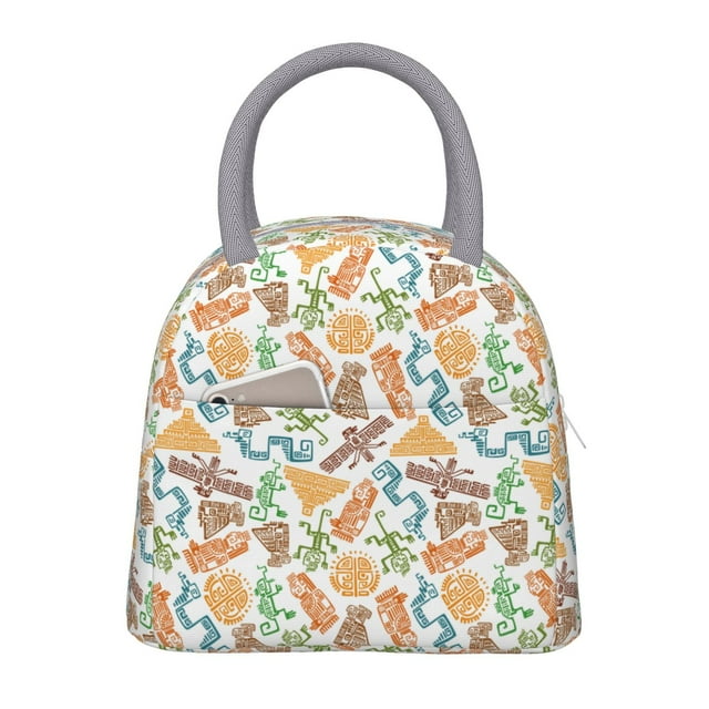 Kdxio Dessin Simple pour Grand Sac à Lunch Isolé Sac Thermique Fourre-Tout Pique-Nique Glacière Transporteur de Nourriture Oxford Sac à Repas Réutilisable Travail Trajet