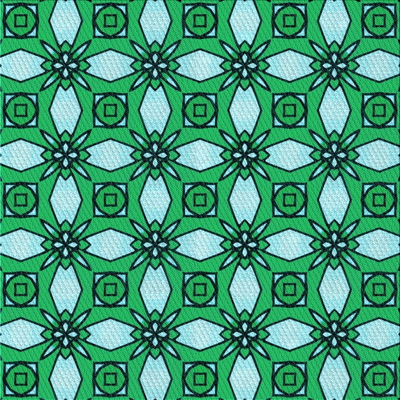 Ahgly Company Machine Washable Indoor Square Transitional Lime Mint Green Area Rugs, 5' Square