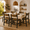 Rustic Brown, variant on iPormis 35''Tall Dining Chairs Set of 6, Dining Room Chairs with MDF Board & Metal Frame, Perfect for Small Space, Easy Clean,Walnut