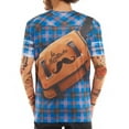 thumbnail image 2 of Long Sleeve: Hipster Plaid Tattoo Costume Tee (Front/Back) Long Sleeves, 2 of 2