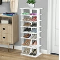thumbnail image 2 of Topbuy 7-Tier Shoe Rack Free Standing Shelf Storage Modern Shoe Rack Organizer patented White, 2 of 8