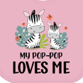 thumbnail image 4 of Inktastic Zebra My Pop-pop Loves Me Boys or Girls Baby Bib, 4 of 4
