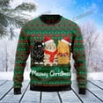 thumbnail image 2 of Suéter navideño feo para hombre con estampado 3D de gato maullido de PLstar Cosmos, jersey de punto informal unisex de invierno MYY24, 2 of 5